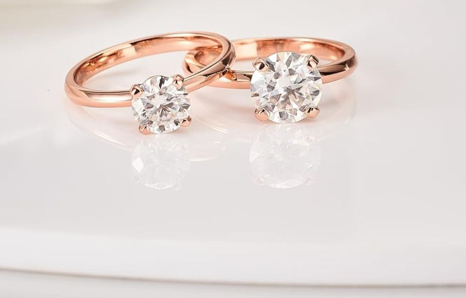 Jumpeak Diamantring Damen 585 Echtgold Ring, günstig online kaufen