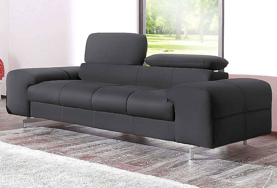 COTTA 2-Sitzer "Chef", Big-Sofa mit Kopfteilverstellung, edle Metallkufen günstig online kaufen