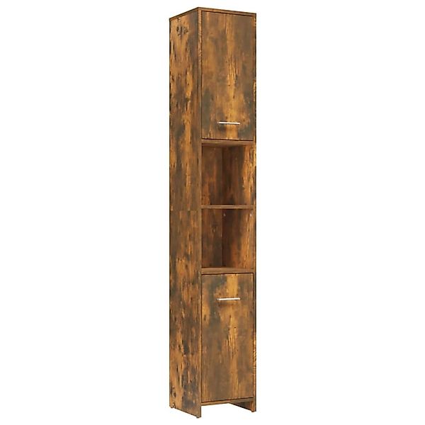 vidaXL Mehrzweckschrank Badezimmerschrank Räuchereiche 30x30x183,5 cm Spanp günstig online kaufen