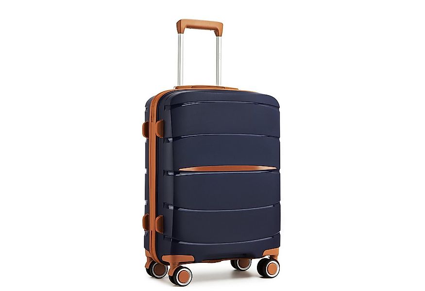 KONO Handgepäckkoffer PP – Kabinenkoffer mit TSA-Schloss & stylischen Braun günstig online kaufen