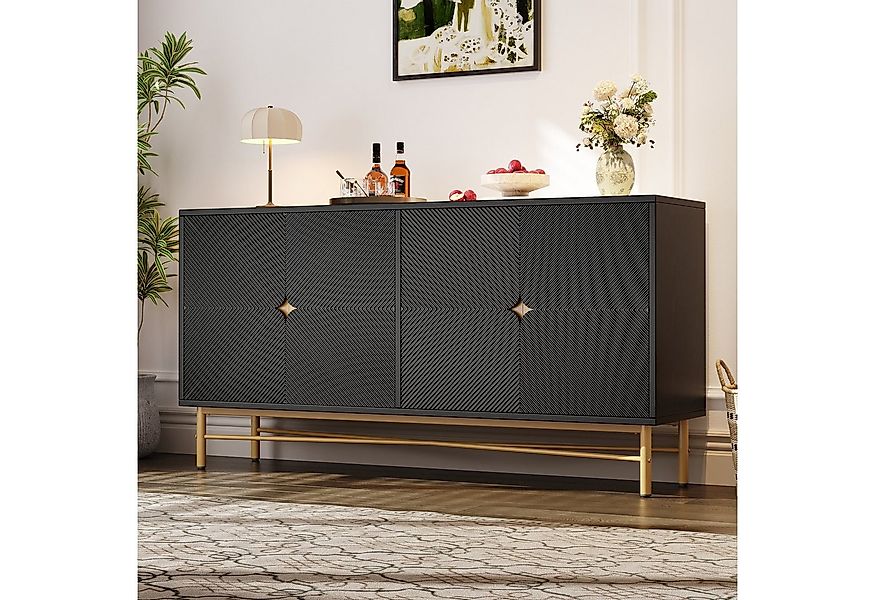 Flieks Sideboard mit 4 Türen und verstellbaren Einlegeböden (1 St., 160×40× günstig online kaufen