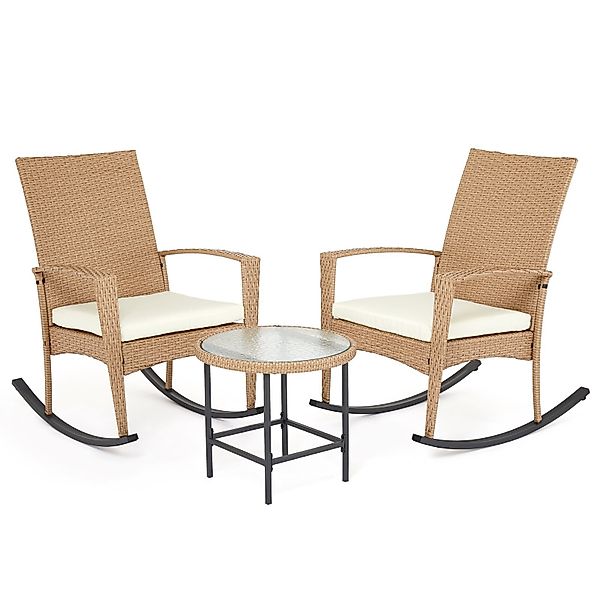Mondeer Schaukelstuhl Balkon Rattanstuhl (2 St), günstig online kaufen
