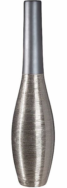 GILDE Bodenvase "Bodenvase Kegel London anthrazitfarben H. 73 cm", (1 St.) günstig online kaufen