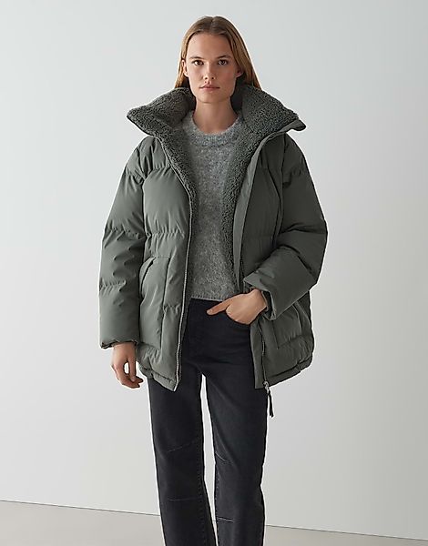 OPUS Steppjacke HILEEN mit Teddyfellkragen ovaler günstig online kaufen