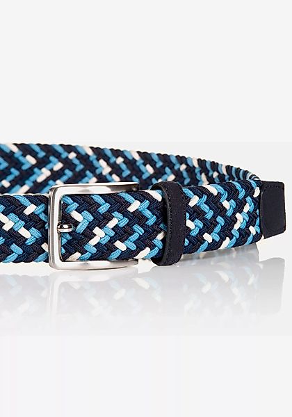 MONTI Flechtgürtel, 3,5 cm breit, Elastischer Flechtgürtel, mit Velourleder günstig online kaufen
