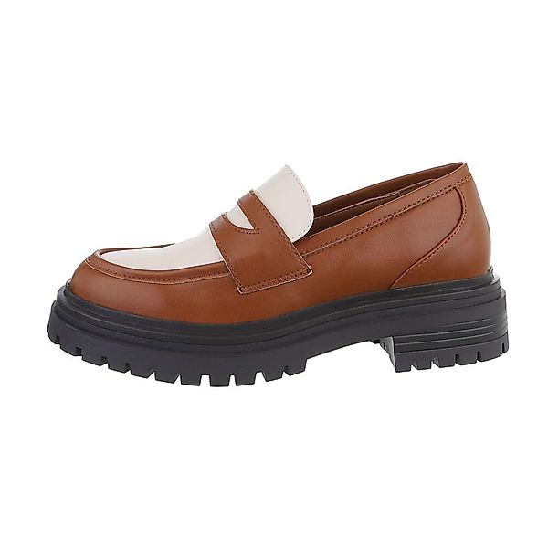 Ital-Design Damen Mokassins Freizeit Slipper Blockabsatz günstig online kaufen
