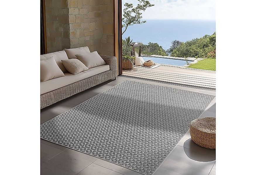 Carpettex Outdoorteppich Boho Design, Läufer, Höhe: 5 mm, Outdoor Teppich W günstig online kaufen
