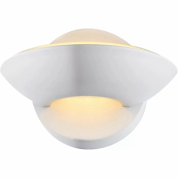 GLOBO LED-Wandleuchte weiß Glas Metall B/H: ca. 16,5x11 cm günstig online kaufen