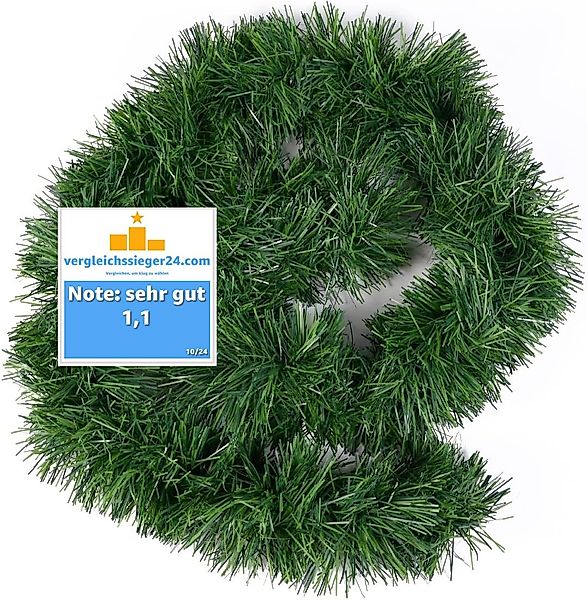 Kunstgirlande Weihnachtsgirlande grün 10 Meter - günstig online kaufen
