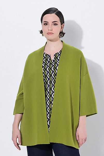 Ulla Popken Strickjacke Strickjacke oversized offene Form Schalkragen günstig online kaufen