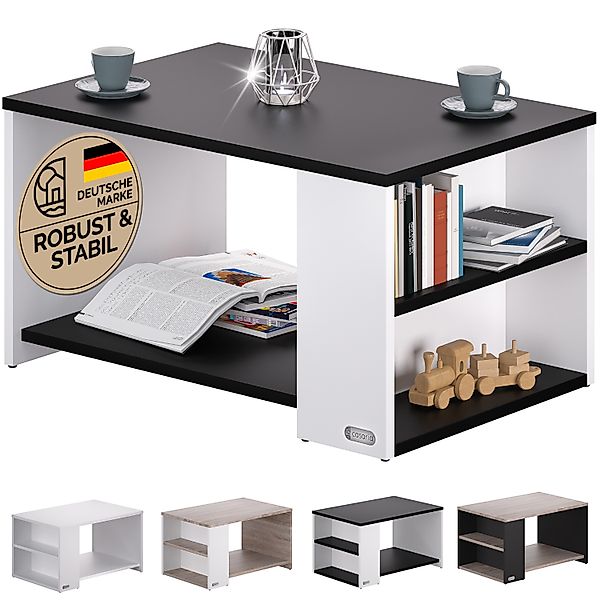 Couchtisch Santa Cruz Weiß/Anthrazit 90x60x50cm günstig online kaufen