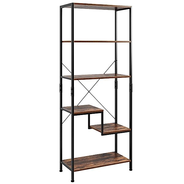 Homfa Standregal, schwarz Bücherregal Küchenregal 5 günstig online kaufen