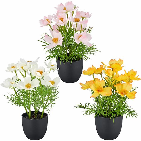 Creativ green Kunstpflanze "Cosmea", mit farbenfrohen Blüten günstig online kaufen