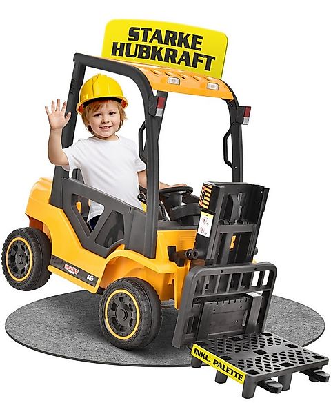 Hecht Spielzeug-Gabelstapler mit Fernbedienung, 12V Akku bis 35 kg und 6 km günstig online kaufen