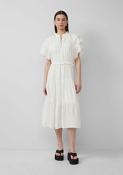 QS Minikleid Midikleid mit Volant-Details, QS günstig online kaufen