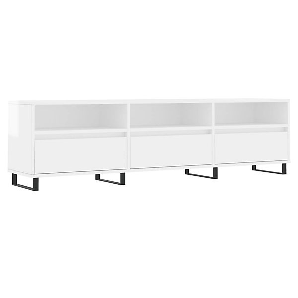 vidaXL TV-Schrank Hochglanz-Weiß 150x30x44,5 cm Holzwerkstoff 831302 günstig online kaufen