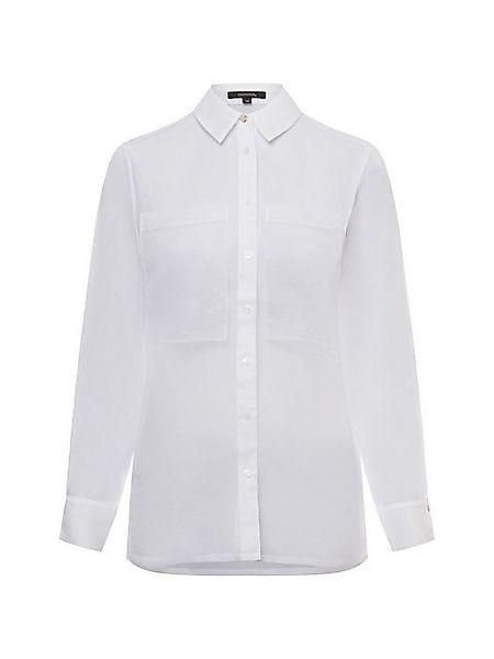 Comma Langarmbluse Transparente Organza-Bluse mit aufgesetzten Taschen günstig online kaufen