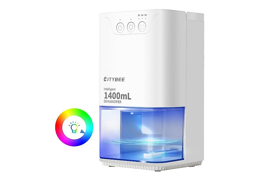 ZMH Luftentfeuchter Elektrisch 1400ml Leiser Dehumidifier für Wohnung Schla günstig online kaufen