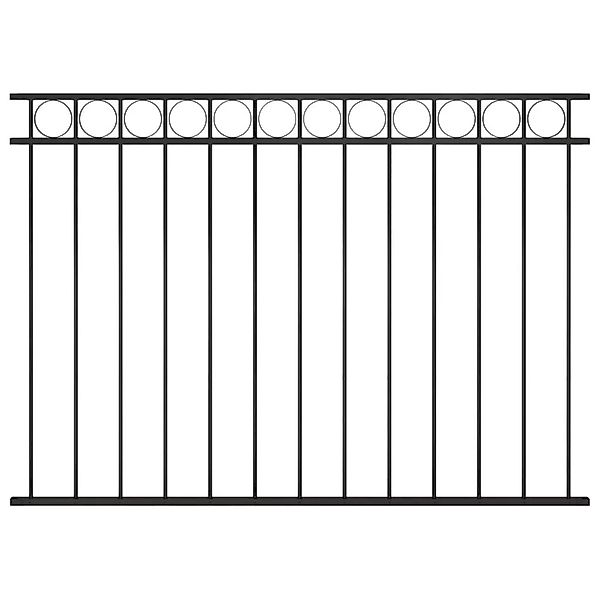 vidaXL Zaunelement Stahl 1,7x1,2 m Schwarz 146318 günstig online kaufen