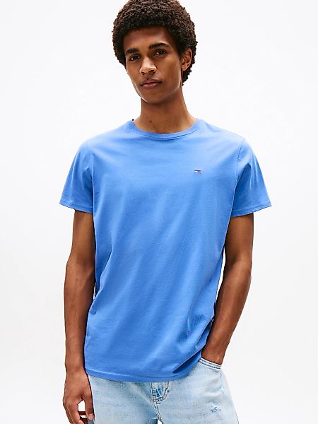 Tommy Jeans "TJM ESSENTIAL SOLID TEE" mit Rundhalsausschnitt und dezenter L günstig online kaufen