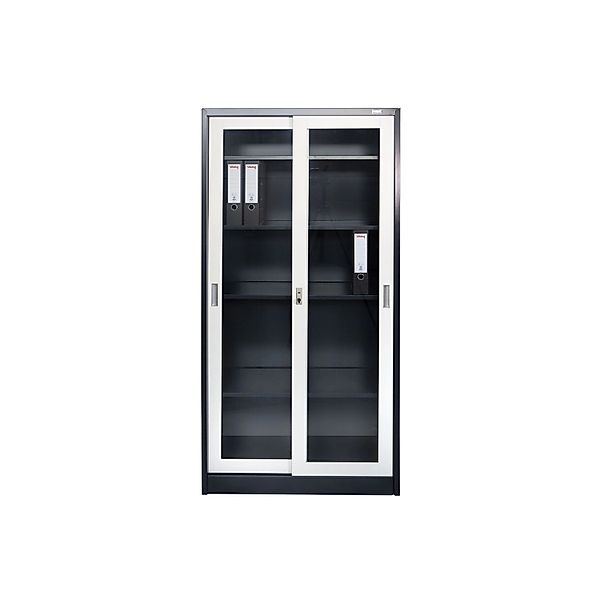 Jet-Line Stahlschrank St Petersburg in Anthrazit-Weiß 90 x 40 x 185 cm Absc günstig online kaufen