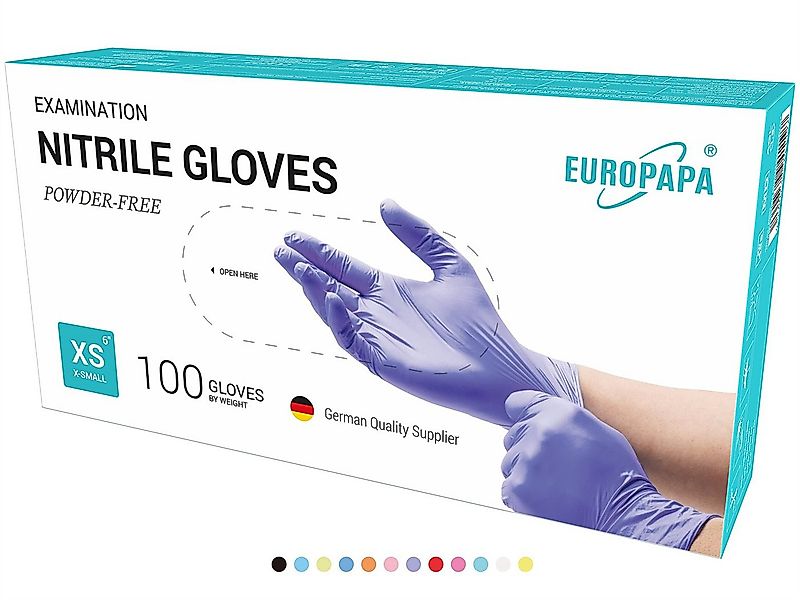EUROPAPA Nitril-Handschuhe 500x Nitrilhandschuhe Einweghandschuhe (latexfre günstig online kaufen