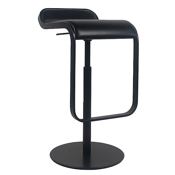 lapalma LEM S79 Barhocker | Niedrig | Sitz Leder schwarz | Gasfeder schwarz günstig online kaufen