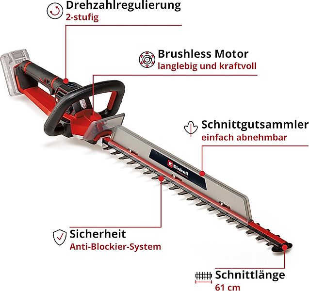 Einhell Akku-Heckenschere Einhell Pro Akku-Heckenschere GP-CH 18/61 Li BL- günstig online kaufen