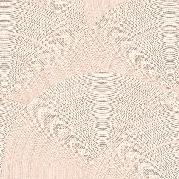 Bricoflor Vliestapete im Boho Style Rosa Tapete mit Kreisen in Apricot Vlie günstig online kaufen