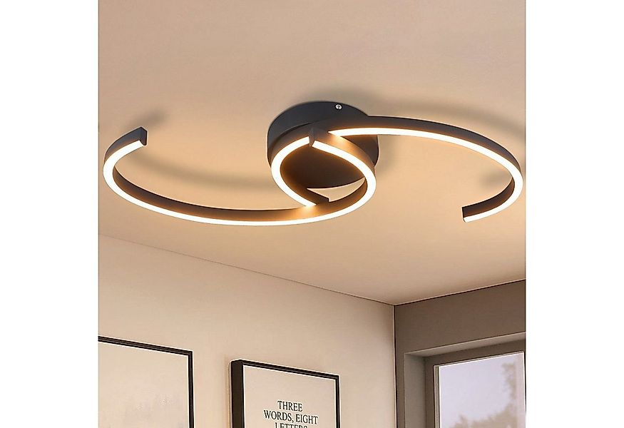 Nettlife Deckenleuchten Schwarz Schlafzimmer 25W 3000K Warmweiß Weiß LED De günstig online kaufen