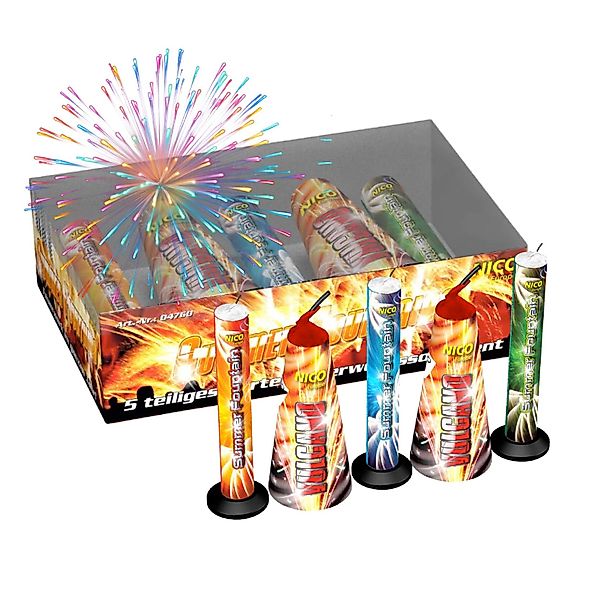 PYROHELD Geburtstagskerze Summer Fountains 5er-Set Feuerwerk günstig online kaufen