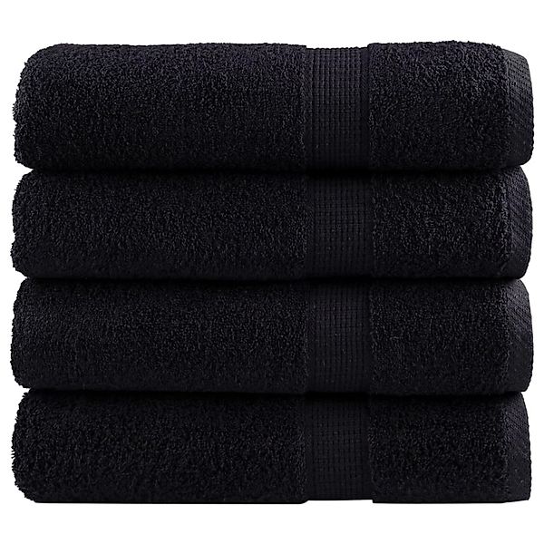vidaXL Premium-Handtücher 4 Stk Schwarz 50x100 600g/m2 100% Baumwolle günstig online kaufen