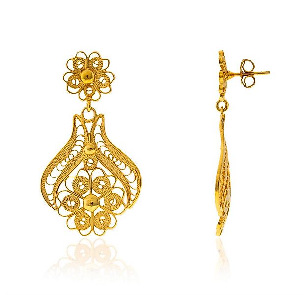 Cavill Ohrring-Set Elegante 925 Sterling Silber Ohrringe, vergoldet, 43 mm günstig online kaufen