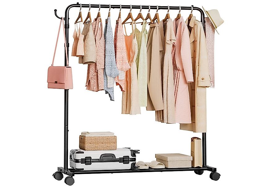 Yorbay Kleiderständer Garderobenständer auf Rollen, bis 50 kg belastbar, Hö günstig online kaufen