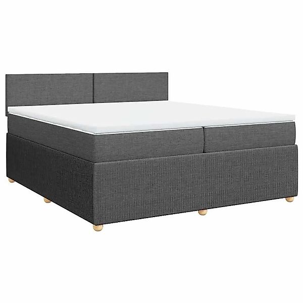 vidaXL Boxspringbett mit Matratze Dunkelgrau 200x200 cm Stoff 3287557 günstig online kaufen