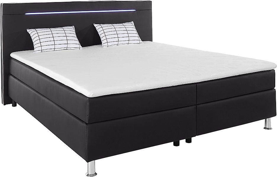 COLLECTION AB Boxspringbett, inkl. LED-Beleuchtung, Topper günstig online kaufen