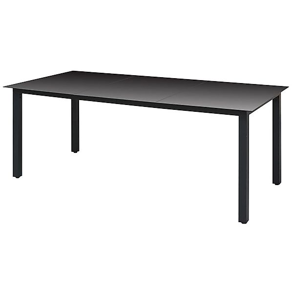 furnicato Gartentisch Schwarz 190x90x74 cm Aluminium günstig online kaufen
