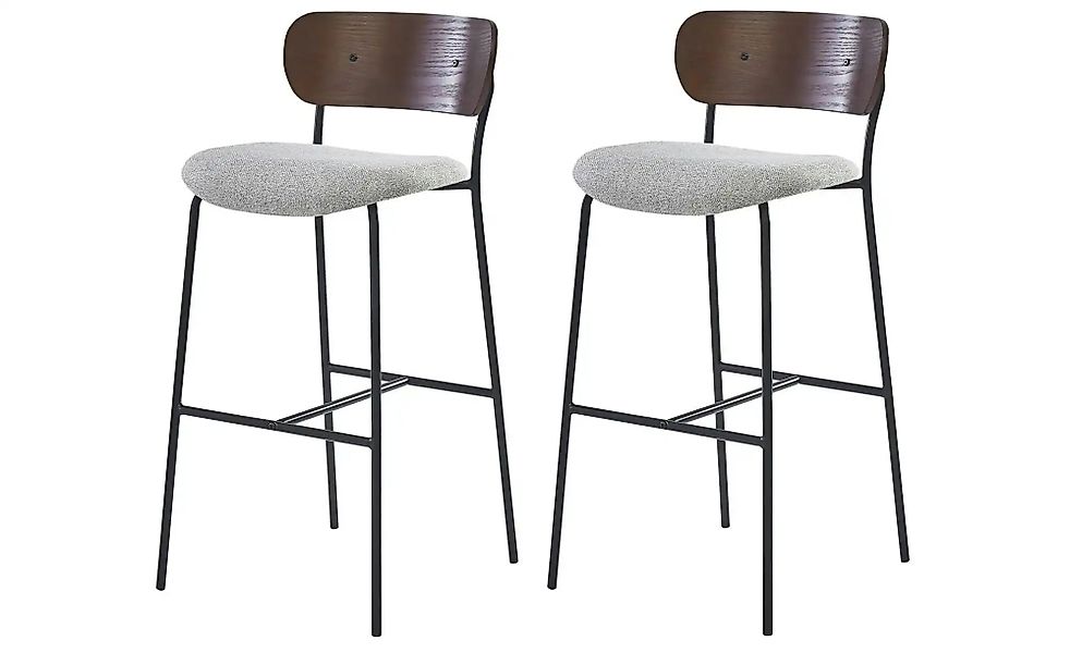Barhocker 2er-Set   ¦ grau ¦ Maße (cm): B: 45,5 H: 93,5 Polstermöbel > Hock günstig online kaufen