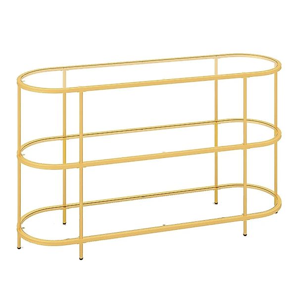 Costway 3-stöckiger TV-Schrank Fernsehtisch 140 x 41 x 82 cm günstig online kaufen