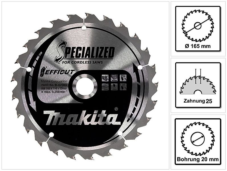 Makita Kreissägeblatt EFFICUT Kreissägeblatt für Holz günstig online kaufen