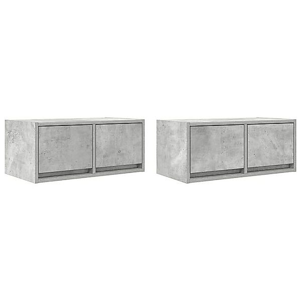 vidaXL TV-Schrank TV-Schränke 2 Stk. Betongrau 60x31x25,5 cm Holzwerkstoff günstig online kaufen