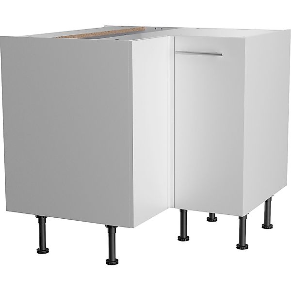 Optifit Küchen-Eck-Unterschrank Bengt932 90/90 cm x 87 cm x 58,4 cm Weiß günstig online kaufen