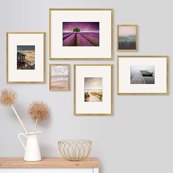 PHOTOLINI Bilderrahmen 6er Set Modern Schmal günstig online kaufen