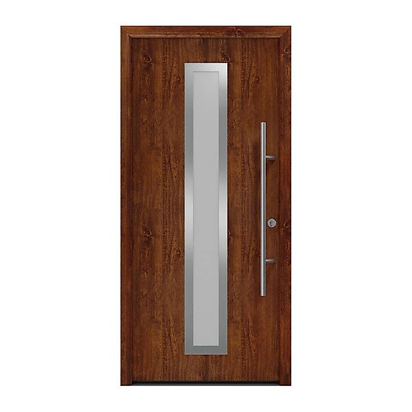 EcoStar Haustür Isopro Secur IPS 700S Dark Oak 110 cm x 210 cm DIN R günstig online kaufen