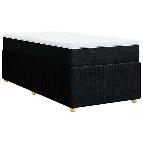 vidaXL Boxspringbett mit Matratze Schwarz 80x200 cm Stoff 3285527 günstig online kaufen