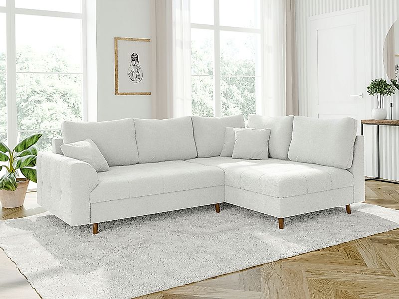 S-Style Möbel Ecksofa Leif mit Braun günstig online kaufen