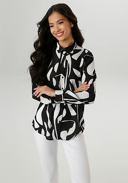 Aniston SELECTED Hemdbluse, in elastischer Crepe-Qualität - NEUE KOLLEKTION günstig online kaufen