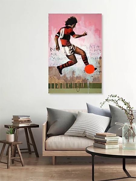 Poster / Leinwandbild - One Love Flamengo günstig online kaufen