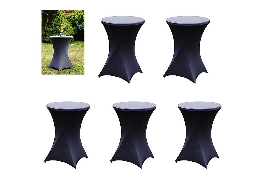 TRUTZHOLM Stehtischhusse 5x Partytisch/Bistrotisch anthrazit Stretchhusse Ø günstig online kaufen