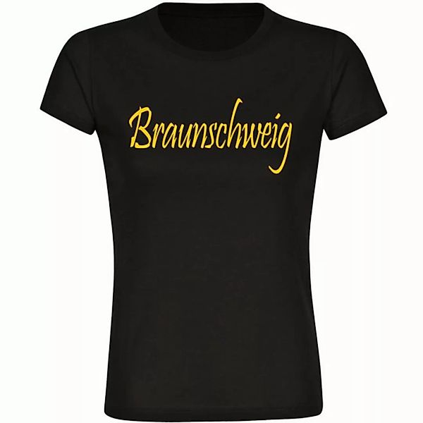 multifanshop T-Shirt Damen Braunschweig - Schriftzug - Frauen günstig online kaufen